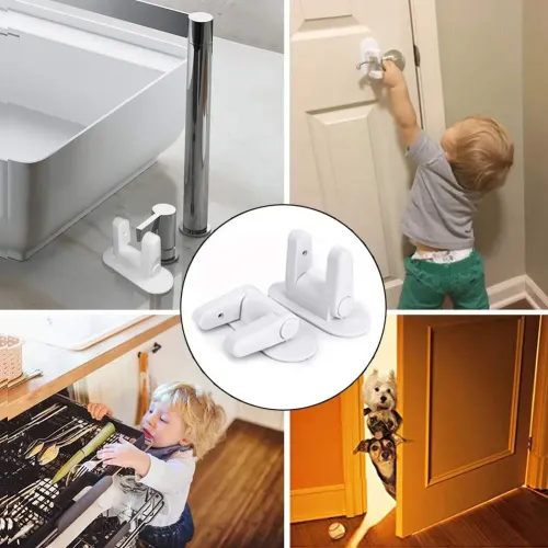 Универсальный детский замок Door Lever Lock для ручек , 2шт в комплекте, универсальный, белый - фото 6