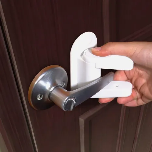 Универсальный детский замок Door Lever Lock для ручек , 2шт в комплекте, универсальный, белый - фото 7