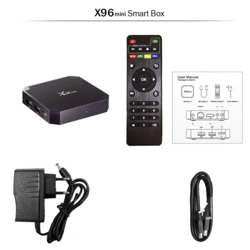 ТВ приставка SmartQ TV BOX X96 mini. (2/16 Gb) 4-ядерная на Android 7.1, черный - фото 3