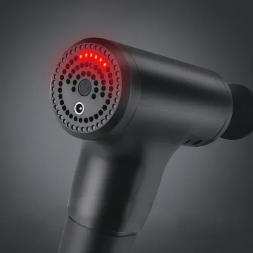Масажер FASCIAL Pro, вібраційний, ударний, м'язовий, 4 насадки, 2400 мА/год - фото 6
