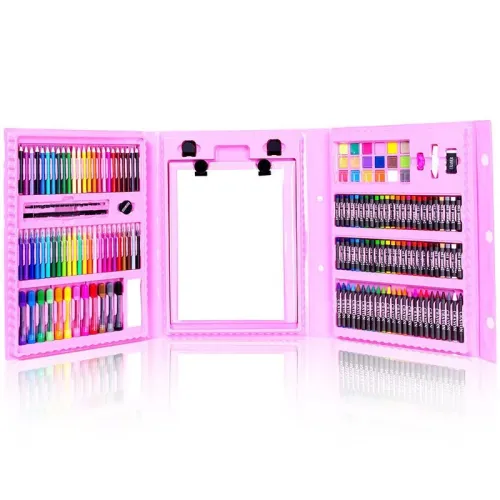Большой детский набор для рисования Super Art Set, 208 предметов, с креплениями, два цвета - фото 3