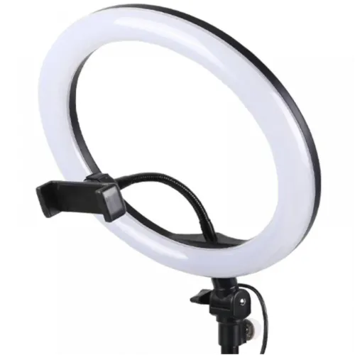 Светодиодная кольцевая лампа 20 см диаметр Pro Ring Fill Light, 3 режима, с пультом, без штатива - фото 2
