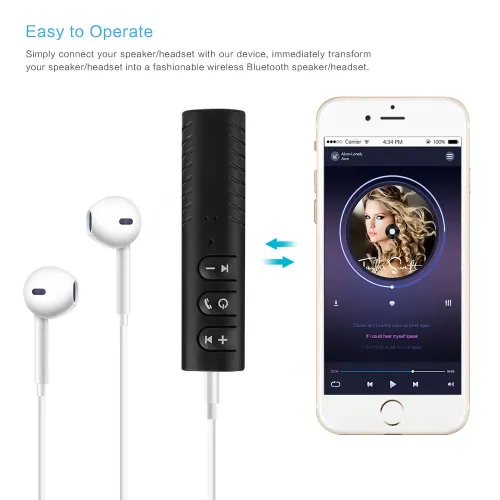 Аккумуляторный AUX Bluetooth ресивер STEREO Music Reciver LD-B09, для беспроводного соединения аудио устройств - фото 5