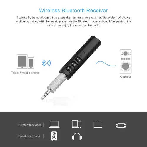 Аккумуляторный AUX Bluetooth ресивер STEREO Music Reciver LD-B09, для беспроводного соединения аудио устройств - фото 6
