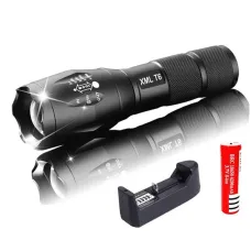 Тактический фонарь с красным светом Bailong PC-1831-T6 ZOOM PLUS , влагостойкий, аккумуляторный, 3 режима