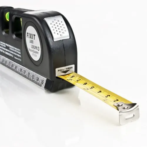 Лазерный уровень со встроенной рулеткой FIXIT Laser level pro 3, 2 плоскости, черный - фото 5