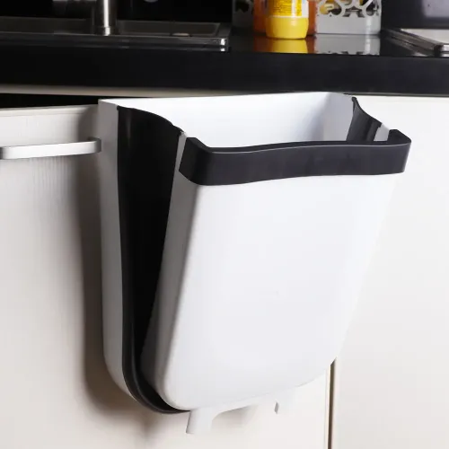 Складаний контейнер на двері Kitchen Wet garbage FLEXIBLE BIN, розкладний, колір бежевий - фото 2