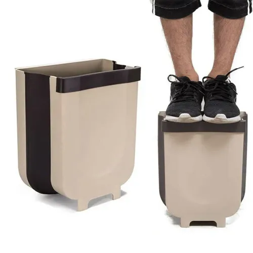 Складаний контейнер на двері Kitchen Wet garbage FLEXIBLE BIN, розкладний, колір бежевий - фото 10