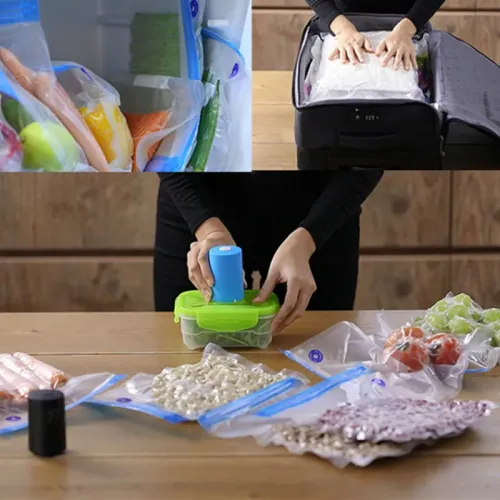 Комплект для вакуумной упаковки продуктов Always Fresh Seal Vac, вакуумный упаковщик еды и вещей, 6 пакетов - фото 2