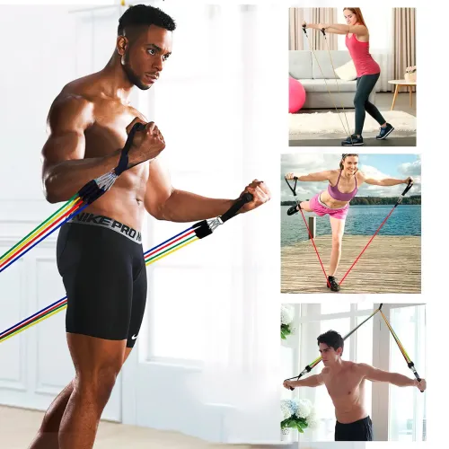 Комплект эспандеров для фитнеса Training Pro, 5 уровней сложности, чехол в комплекте - фото 8
