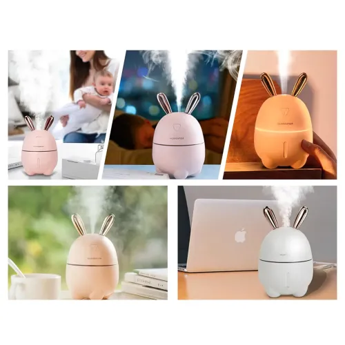 Увлажнитель воздуха Humidifiers Rabbit с ночником, 2 Вт, с резервуаром 300 мл,  питание от USB - фото 7