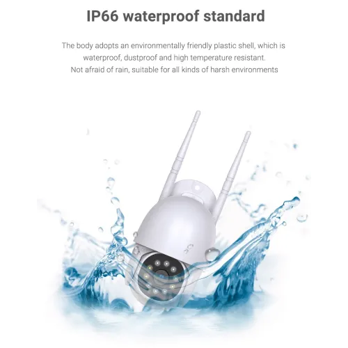 Вулична поворотна IP камера NJ PRO 1080 Vision 360 , вологостійка, датчик рух, нічне бачення, біла - фото 7