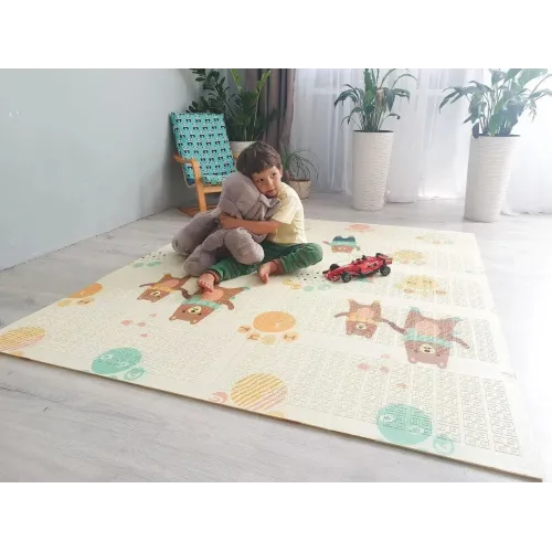 Вспененный детский развивающий коврик XPE Children GO 180*200 , двусторонний, с текстурным покрытием - фото 4