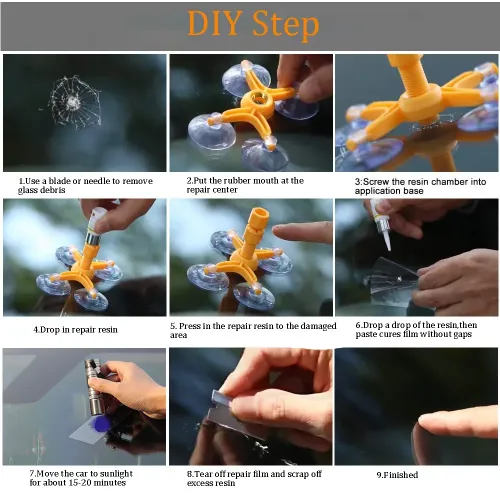 Полный набор для ремонта лобового стекла Sunroz Windshield Repair Kit - фото 3