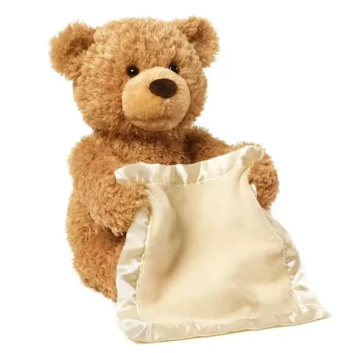 Детская интерактивная игрушка плюшевый мишка Peekaboo Bear, 30 см высота, коричневый, на батарейках - фото 2