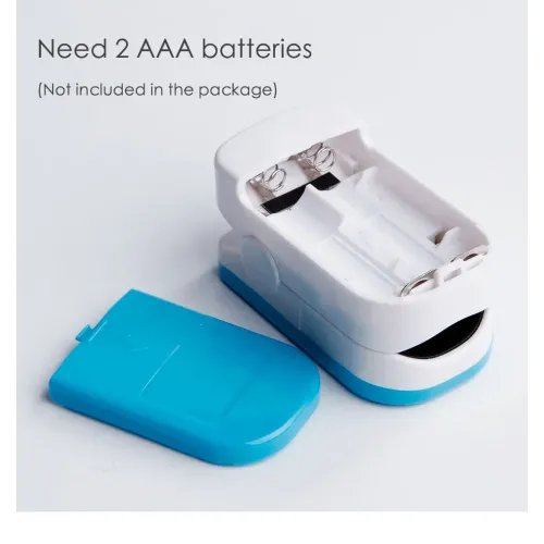 Портативный пульсоксиметр на палец Pulse oximeter bl-230 на батарейках – проверка насыщения крови кислородом - фото 4