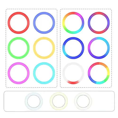 Светодиодная кольцевая лампа RING LED PRO со штативом 2 метра, 20 Вт, 26см, 1000 люмен, 5500 К, RGB цвета - фото 8
