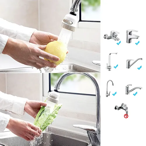Насадка-аератор на кран Water Saver 360 для економії води до 50%, 3 режими, з обертанням на 360 градусів - фото 4
