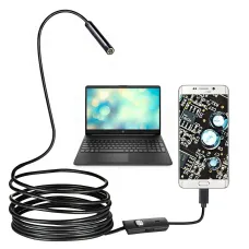 Гибкий USB эндоскоп 1/0.3МП  Endoscope android camera, Для андроид и ПК, гибкий провод, подсветка