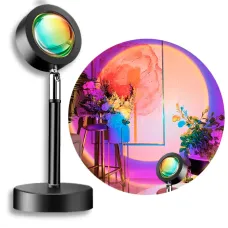 Проекционная лампа SUNSET Tik-tok q07 Lamp с эффектом заката, 4 цвета, наклон 180 градусов, от USB