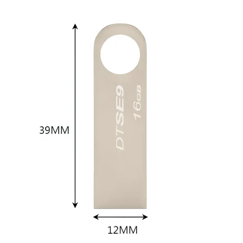USB-флешнакопичувач Kingston DTSE9, 16 Гб, USB 2.0, металевий - фото 7