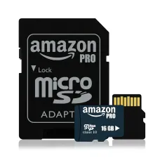Карта памяти AMAZON PRO на 16 Гб, MicroSD, с кардридером, сlass 10, IPX7
