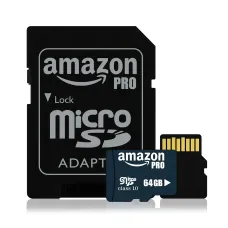 Карта памяти AMAZON PRO на 64 Гб, MicroSD, с кардридером, сlass 10, IPX7