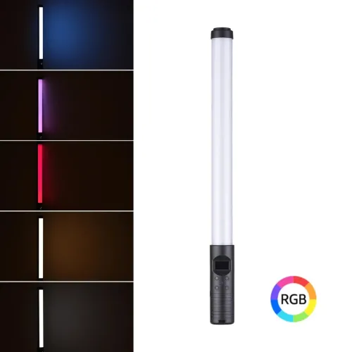 Велика професійна RGB підсвічування LIGHT STICK PRO, максимальна настройка світіння, 50 см, з екраном - фото 3