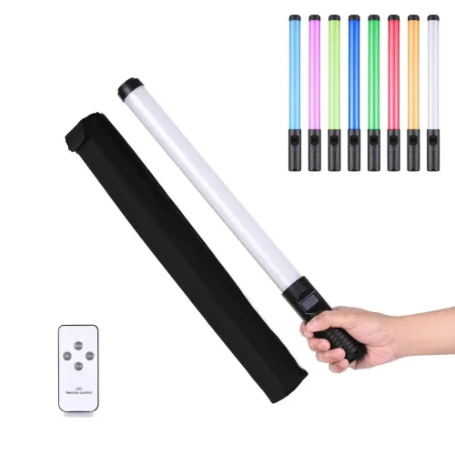 Велика професійна RGB підсвічування LIGHT STICK PRO, максимальна настройка світіння, 50 см, з екраном - фото 8