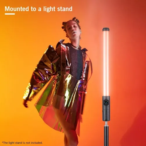 Велика професійна RGB підсвічування LIGHT STICK PRO, максимальна настройка світіння, 50 см, з екраном - фото 10