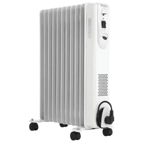 Обогреватель масляный 7 секций Crownberg CB7S Pro, белый цвет, 1500W - фото 2