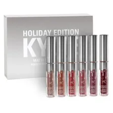 Набор матовых помад Kylie Holiday Edition (Кайли серебро)