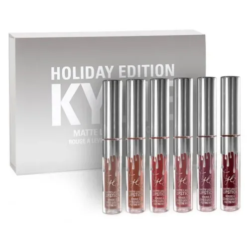 Набор матовых помад Kylie Holiday Edition (Кайли серебро)