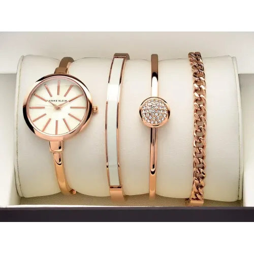 Подарочный набор для женщин наручные часы + 3 браслета Anne Klein GOLD в красивой упаковке! - фото 2