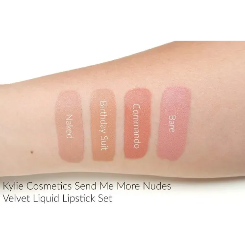 Набір рідких помад Kylie Send Me More в нюдових відтінках, 4 шт - фото 4