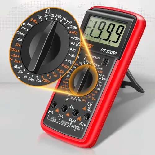 Мультиметр DT-9205A для измерения напряжения, силы тока, емкости, теста транзисторов - фото 5