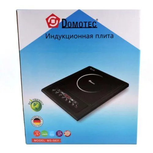 Индукционная варочная панель на одну конфорку Domotec Royalti line MS 5831, 2000 Вт, Черная - фото 2