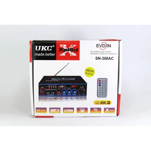 Підсилювач звуку з bluetooth UKC SN308AC 2 каналу - фото 2