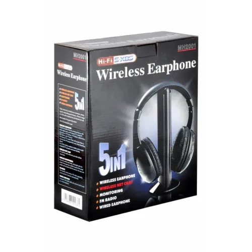 Бездротові навушники 5в1 + FM радіо Wireless Headphone pc tv - фото 7
