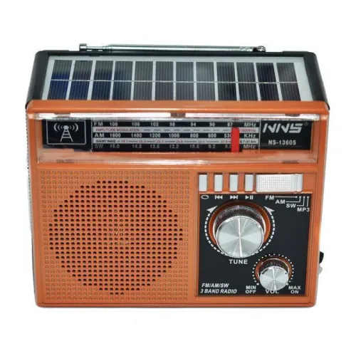 Портативный радиоприемник NS1360 solar. Радио с солнечной панелью - фото 2