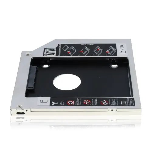 Адаптер для замены DVD-привода на HDD/SSD диск GemBird, низкопрофильный OptiBay 2.5'', 9.5/12.7 мм, SATA/mSATA - фото 5