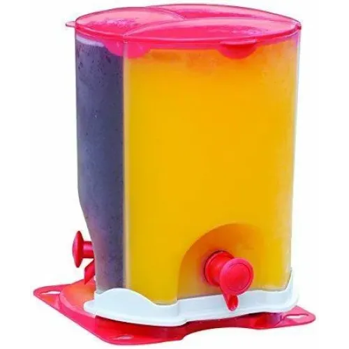 Диспенсер для холодних напоїв Drink Dispenser 3 Compartment трисекційний обертовий - фото 2