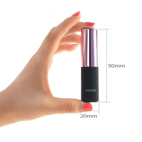 Портативний зарядний пристрій POWER BANK Remax Lipstick 2400 mAh, різні кольори - фото 4