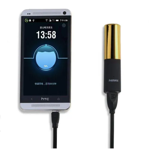 Портативний зарядний пристрій POWER BANK Remax Lipstick 2400 mAh, різні кольори - фото 6