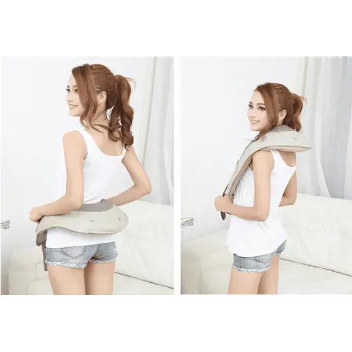 Вибро массажер для всего тела 3D Wellneo Cervical Massage Shawls здоровье. 4 в 1, шиацу, серый - фото 5