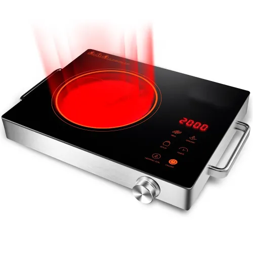 Инфракрасная настольная плита WimpeX Cooking Pro (WX 1324) на одну конфорку, сенсорная, 2000Вт - фото 2