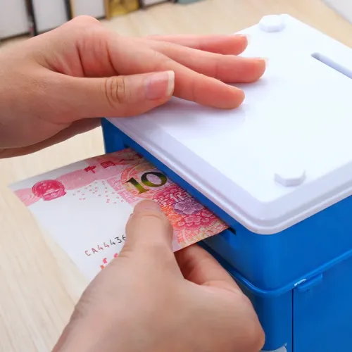 Скарбничка сейф з кодовим замком та купюроприймачем  Piggy Bank SAFE, для паперових грошей та монет - фото 3