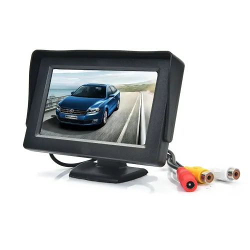 Автомобільний монітор для камери заднього виду Security TFT monitor 4.3 дюйми, з козирком, JL403HR, чорний