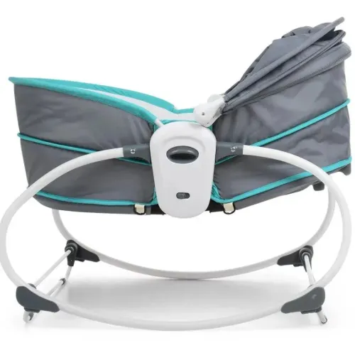 Дитяча гойдалка з люлькою Rocket Bassinet 5 у 1 баунсер, сірий з блакитним - фото 3