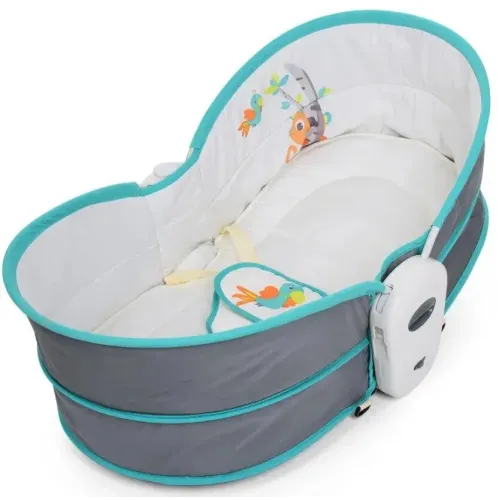 Дитяча гойдалка з люлькою Rocket Bassinet 5 у 1 баунсер, сірий з блакитним - фото 4